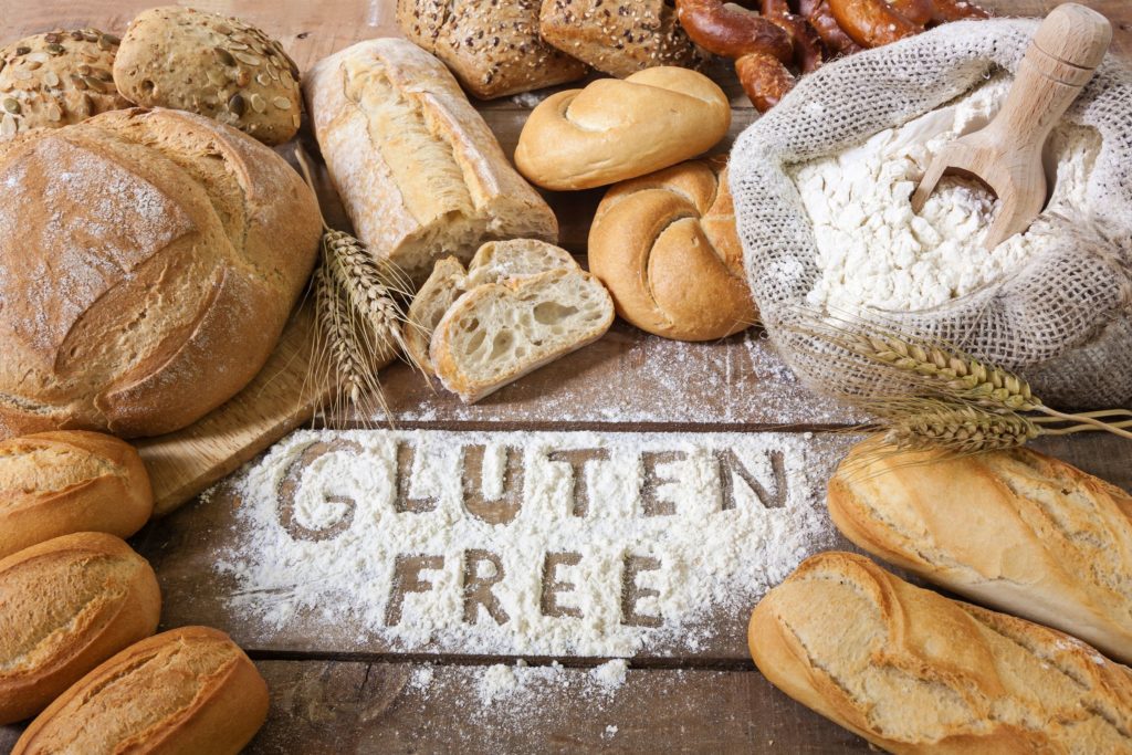 41069134 - a gluten free breads on wood background